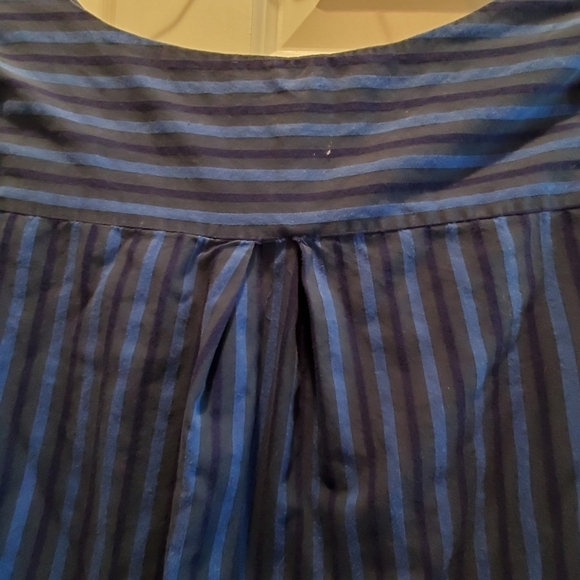 H D in Paris. Anthropologie.  Sz 8. Cerulean stripes. Shift dress. Muu muu style - Picture 6 of 8